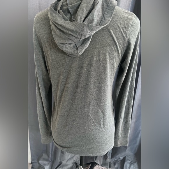 Grey Long Sleeve Shirt with hood. - Picture 2 of 2